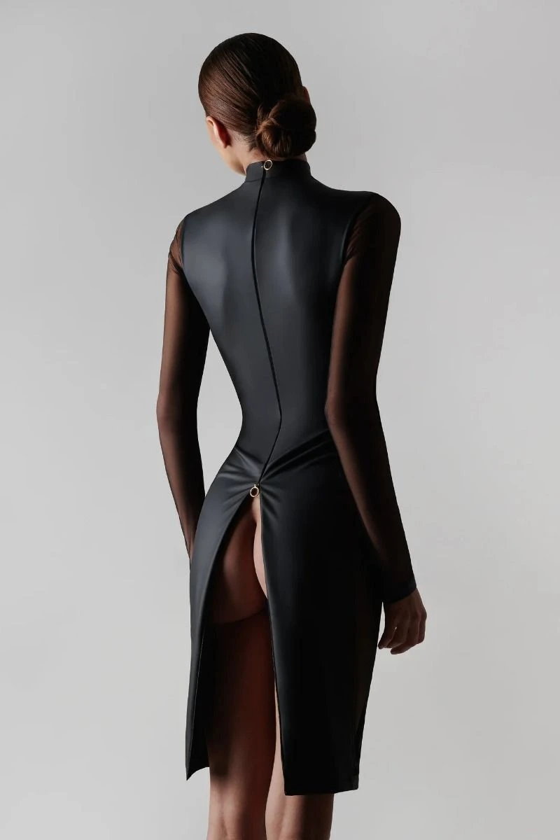 Maison Close Robe Ouvrable à Double Sens - Chambre Noire Or 1 Maison Close Robe Ouvrable à Double Sens - Chambre Noire Or