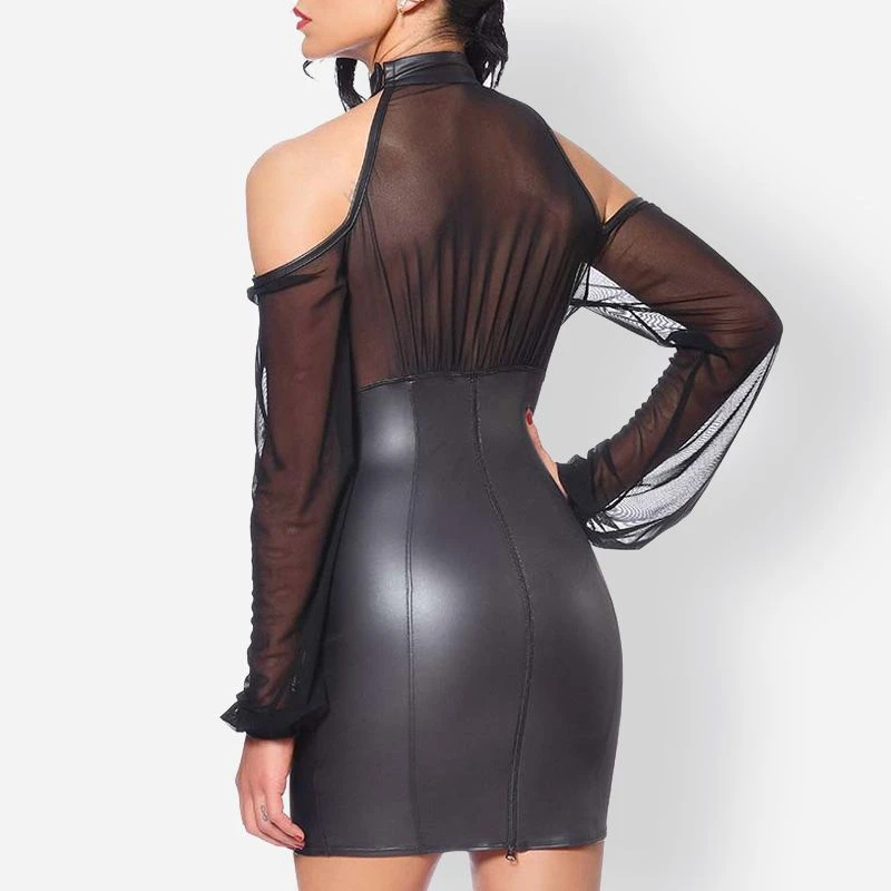 Robe En Résille Et Wetlook - Sophie 2 Robe En Résille Et Wetlook - Sophie – Image 2