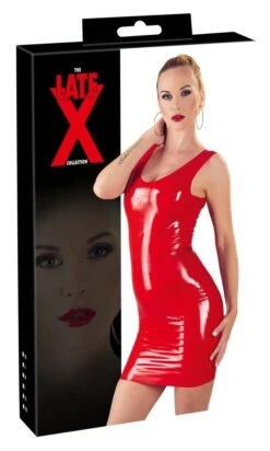 Robe Courte En Latex - Rouge -Maison Close Magasin robe rouge latex packaging