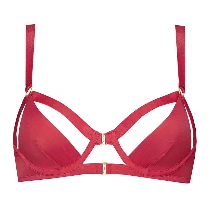 Maison Close Soutien-gorge Balconnet - Tapage Nocturne - Rouge 6 Maison Close Soutien-gorge Balconnet - Tapage Nocturne - Rouge – Image 6