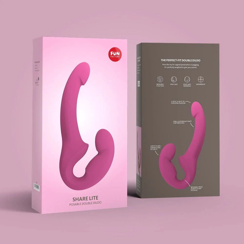 Fun Factory Dildo Strap-on - Share Lite Fuchsia 1 Fun Factory Dildo Strap-on - Share Lite Fuchsia