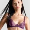 Maison Close Soutien-gorge Balconnet - Villa Satine - Violet