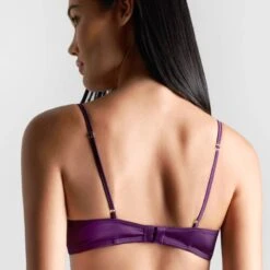 Maison Close Soutien-gorge Balconnet - Villa Satine - Violet -Maison Close Magasin soutien gorge corbeille villa satine violet 4