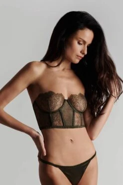 Maison Close Soutien-gorge Bustier - Rendez-vous Kaki -Maison Close Magasin soutien gorge corset rendez vous kaki 1