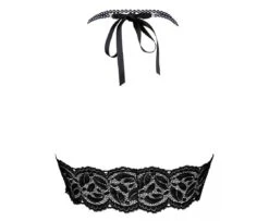 Soutien-gorge En Dentelle Avec Collier De Perles - Bego's Noir