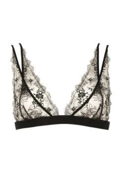 Soutien-gorge Triangle En Tulle Brodé - Après Minuit -Maison Close Magasin soutien gorge triangle apres minuit 1 1