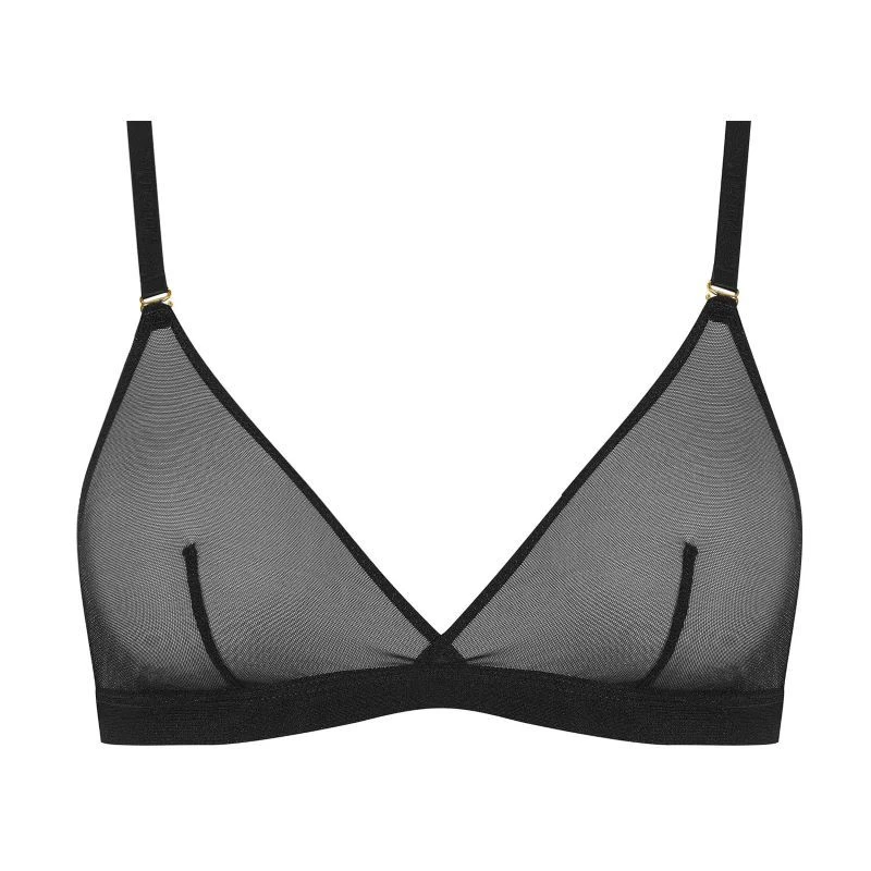 Maison Close Soutien-gorge Triangle - Corps-à-corps - Noir/Or 2 Maison Close Soutien-gorge Triangle - Corps-à-corps - Noir/Or – Image 2