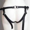 Harnais Pour Gode-ceinture Avec Attaches D-Ring - Cuir Souple Noir
