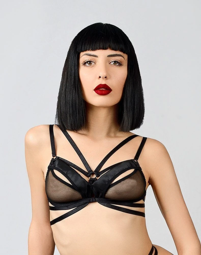 Soutien-gorge En Soie Et Tulle - Dahlia - Strappy Soft Bra 4 Soutien-gorge En Soie Et Tulle - Dahlia - Strappy Soft Bra – Image 4