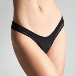 Maison Close String échancré - Pure Tentation - Noir -Maison Close Magasin string echancre pure tentation 1 1