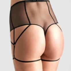 Maison Close String Taille Haute - L'Amoureuse - Dahlia Noir