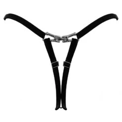 String En Tulle Brodé Avec Bijou Argent - Maaya -Maison Close Magasin string maaya 3