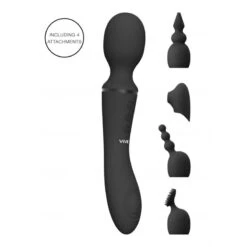 Vive Wand Vibrante Avec Accessoires Nami - Noir 9 Vive Wand Vibrante Avec Accessoires Nami - Noir -Maison Close Magasin vibro nami noir 4